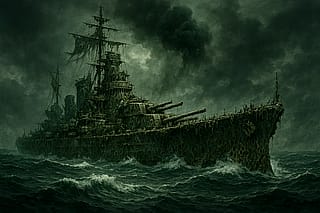 The Flying Dutchman as a WW2 battleship'