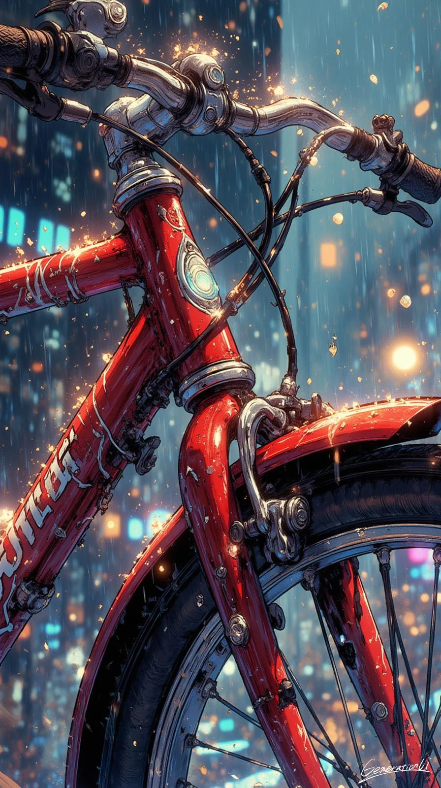 Red Frame Deflecting Raindrops / Phone Wallpaper Archives picture 1 of 1