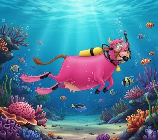 Maggie (Disney’s Home on the range) as a scuba diver. picture 2 of 2