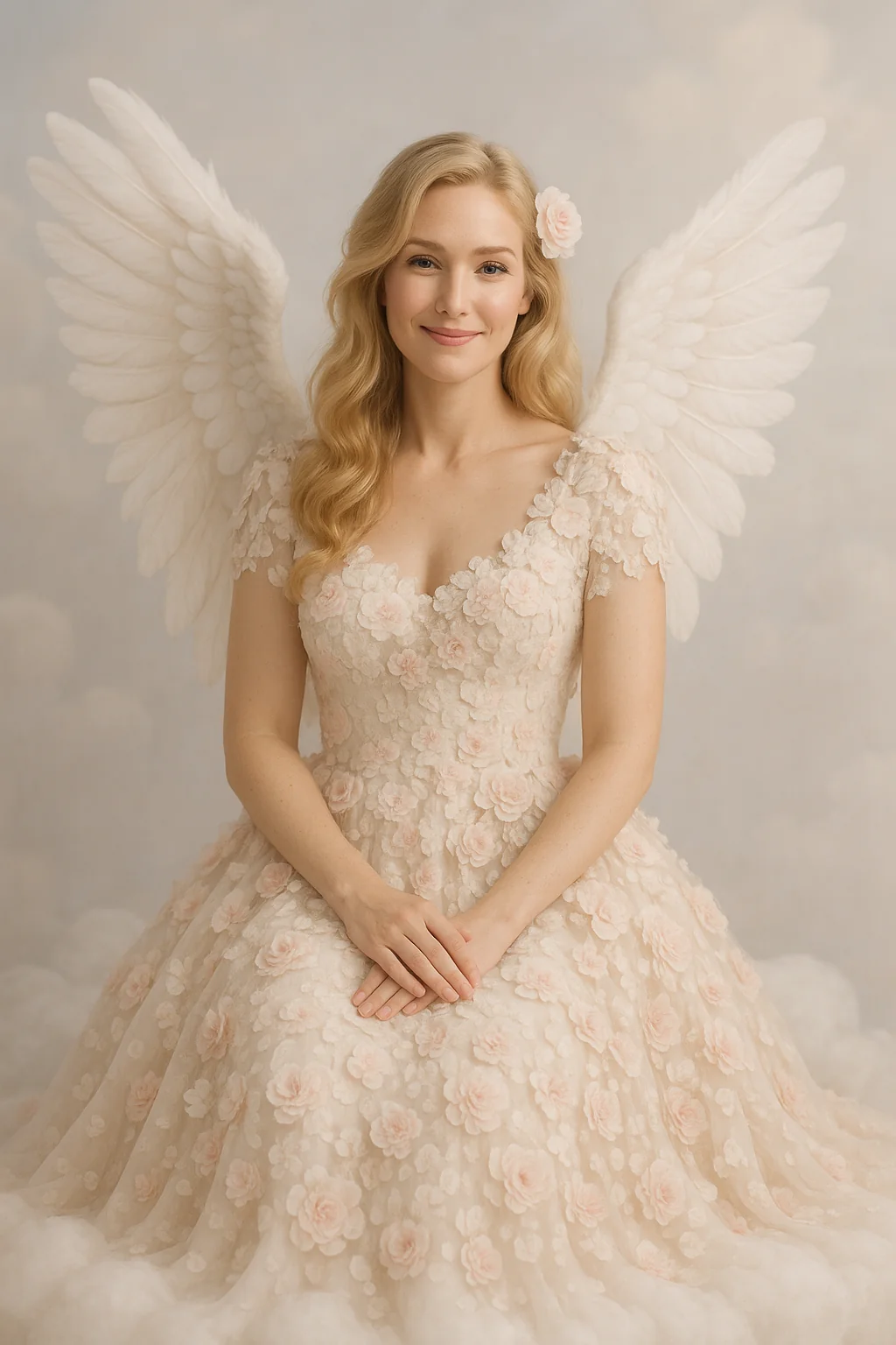 Blond Angel "Rose" on the clouds picture 1 of 2