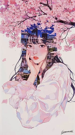 Sakura Pixels, Urban Memories / Phone Wallpaper Archives'
