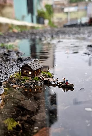 There's a pothole in my neighborhood, so I decided to give it a creative twist.'