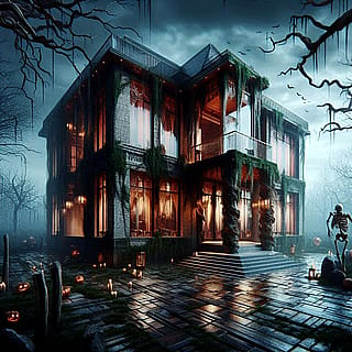 A halloween contemporary house'