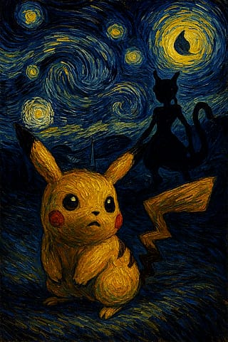Pikachu + Van Gogh'