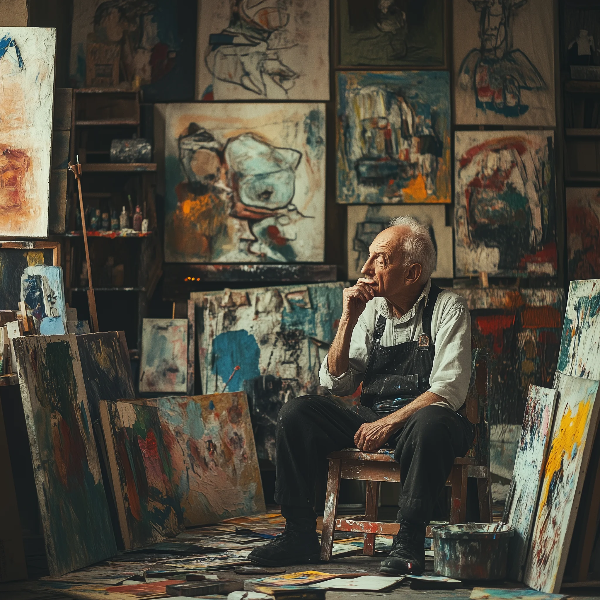 Painter in his studio picture 1 of 1