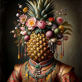 Anthromorphized pineapple'