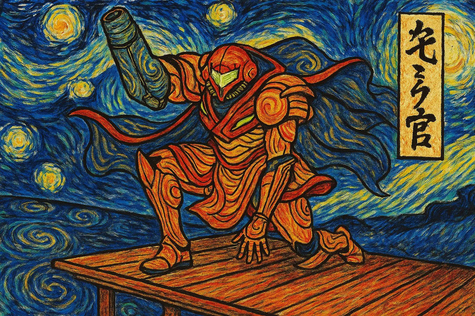 Samus Aran from Metroid / Van Gogh picture 1 of 1