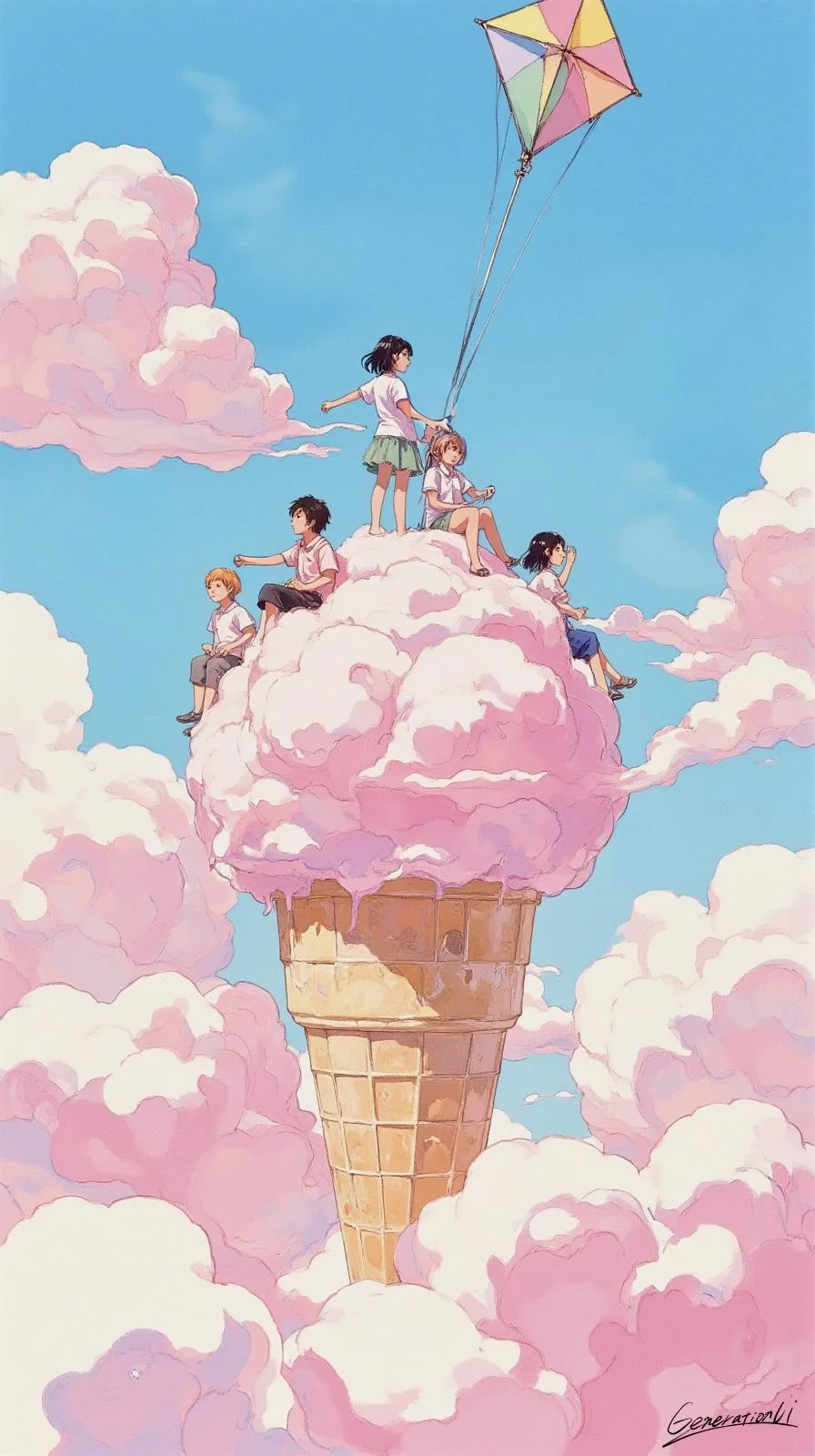 Ice Cream Island in the Sky / Phone Wallpaper Archives picture 1 of 1