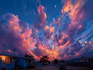 Pretty purple clouds'