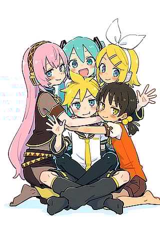Vocaloid group hug'