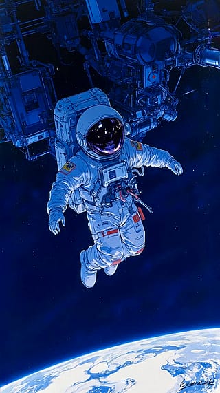 Traveler in Zero Gravity / Phone Wallpaper Archives'
