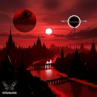 Schwarz und Rot erstellt mit Pixelstudio'