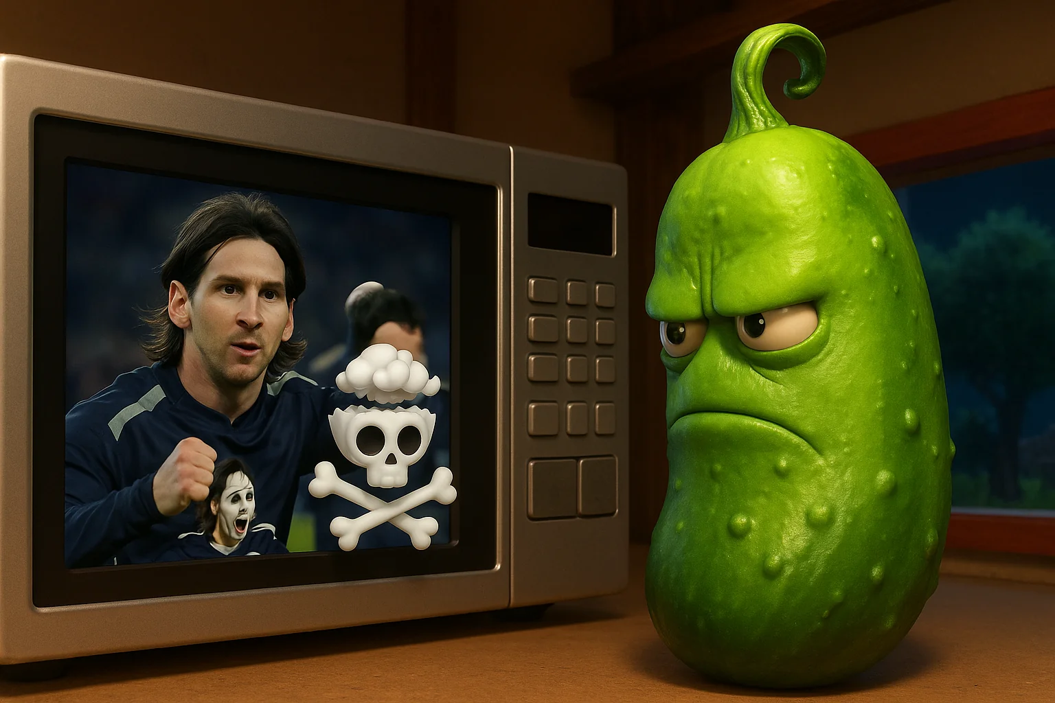 Štrbko watching Football edits on microwave picture 1 of 1