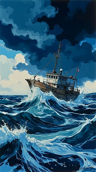 Braving the Raging Sea / Phone Wallpaper Archives'