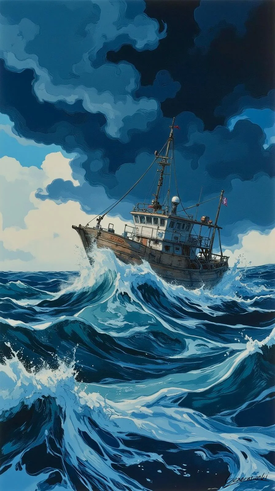 Braving the Raging Sea / Phone Wallpaper Archives picture 1 of 1