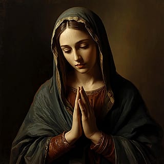 Holy Mary very young'