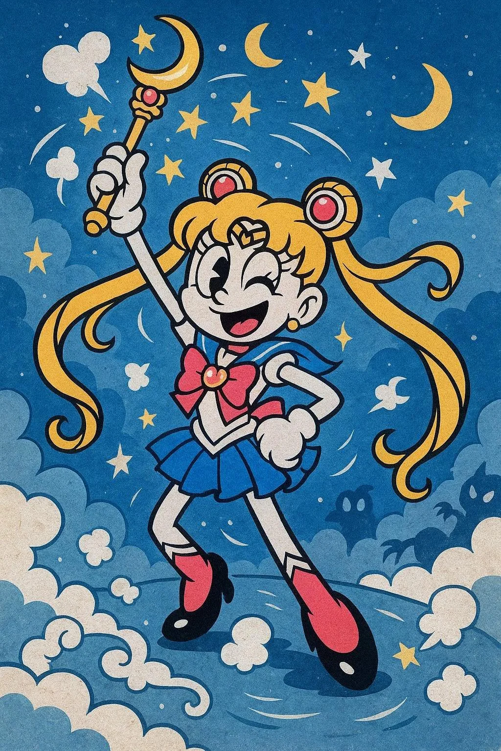 Sailor Moon in rubber hose art style picture 1 of 1