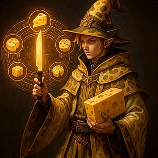 The Tyromancer, a magic-user that divines the future with cheese.'