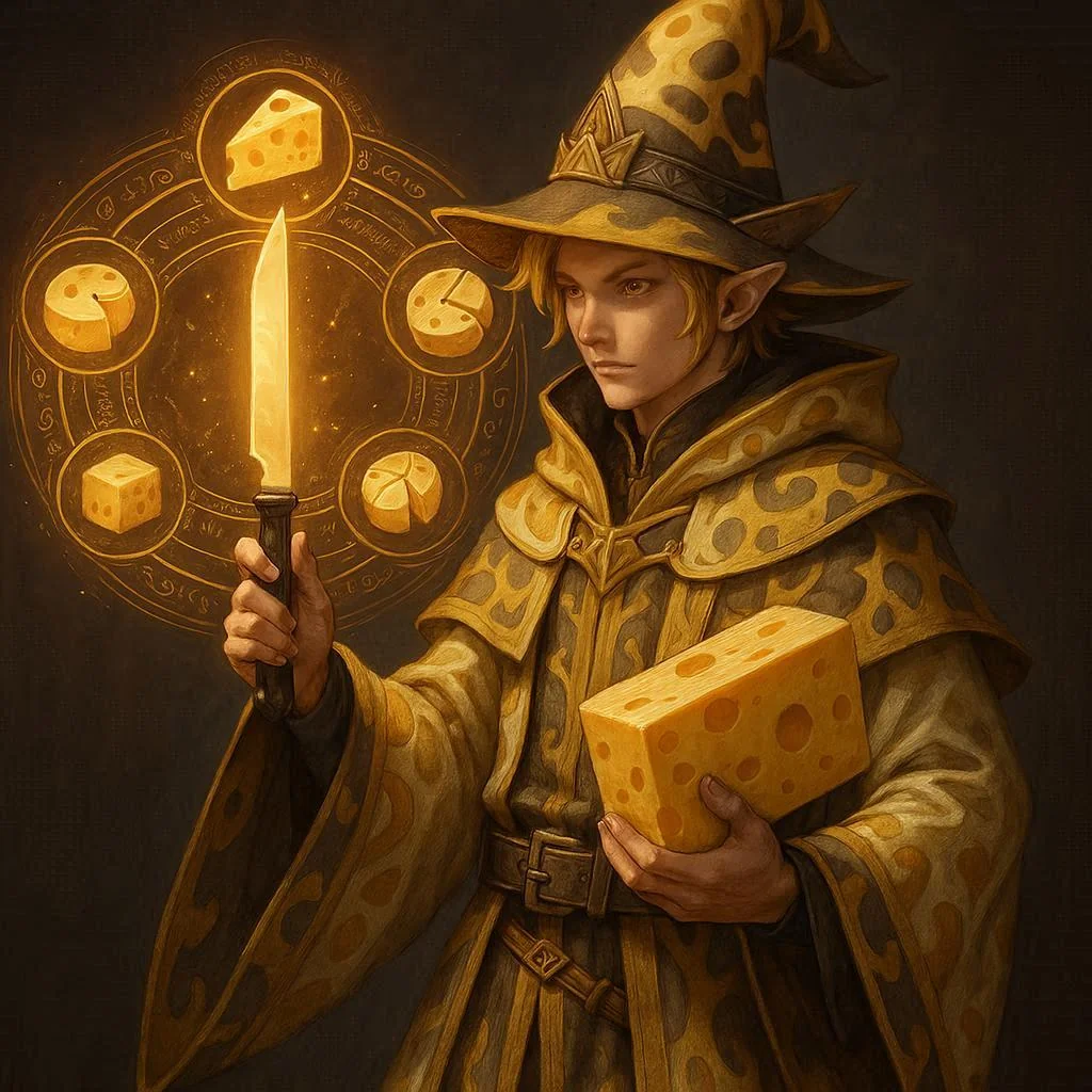 The Tyromancer, a magic-user that divines the future with cheese. picture 1 of 1