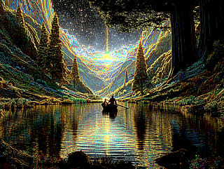rowing through starlight'