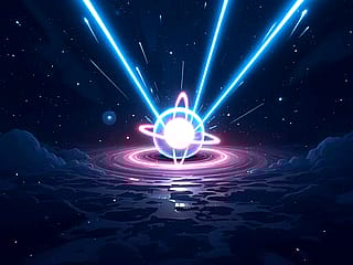 Last Atom of Universe with Lasers eyes / Mistral (A post-VQGAN+CLIP paradigm)'