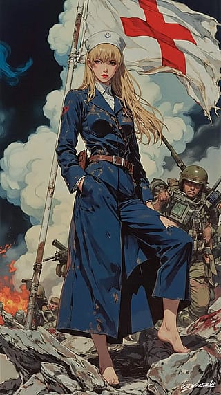 Angel of the Red Cross on the Battlefield / Phone Wallpaper Archives'