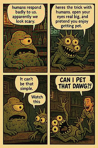 Can I pet that alien?'