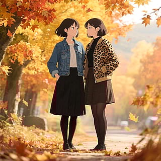 Young Ladies on a Fall Day'