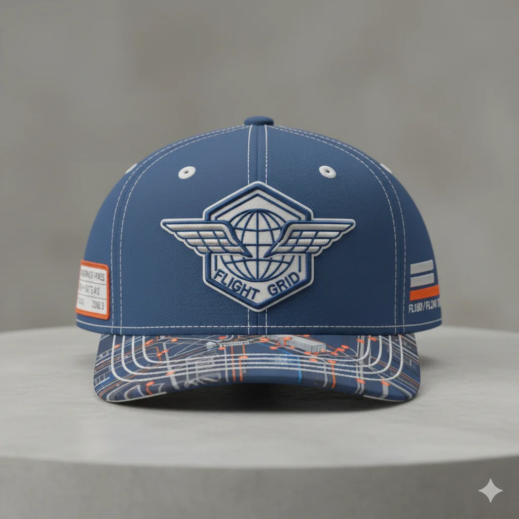 Flight Grid Aviator Cap – Modern Pilot Edition picture 1 of 1