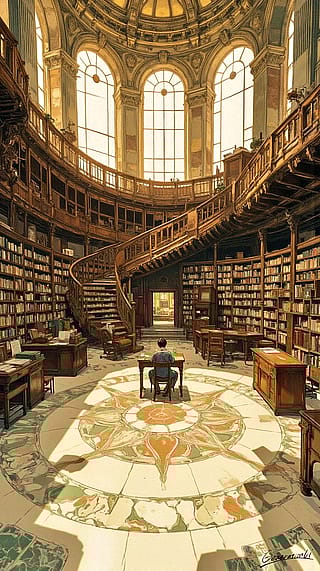 Reading in the World’s Most Beautiful Library / Phone Wallpaper Archives'