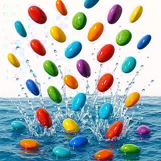 Skittles pebbles'