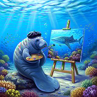 An Artistic Manatee'