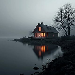 The house on the lake.'