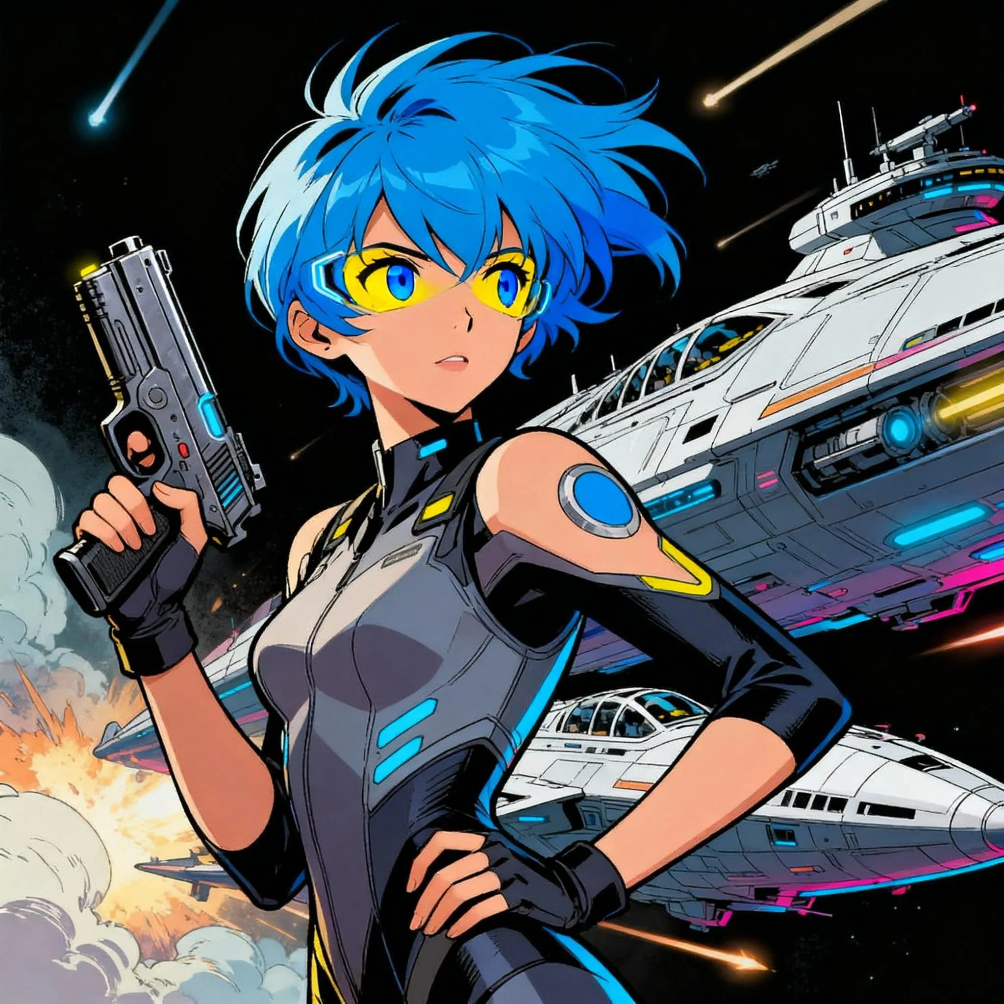 Character concept for 90s style anime space character picture 1 of 1