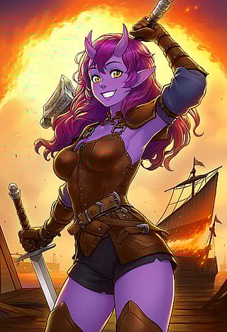 Asha the Tiefling'