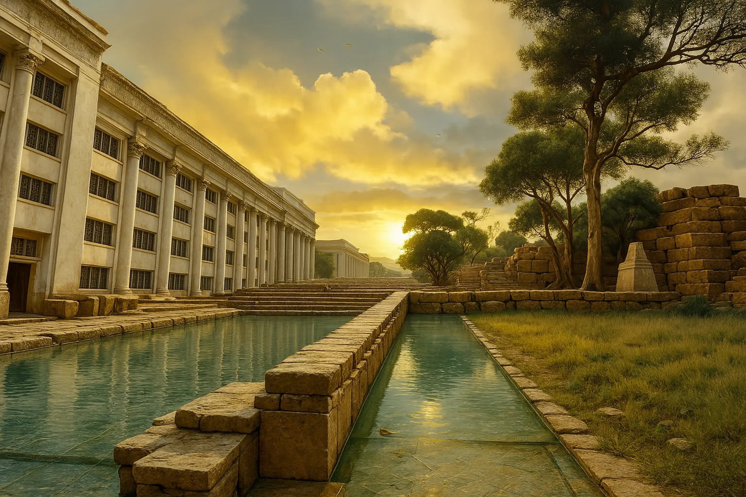 Another Vandora temple from planet Na Pali in unreal 1998. Used Dream wombo image to image and hyperrealised by copilot. picture 1 of 1