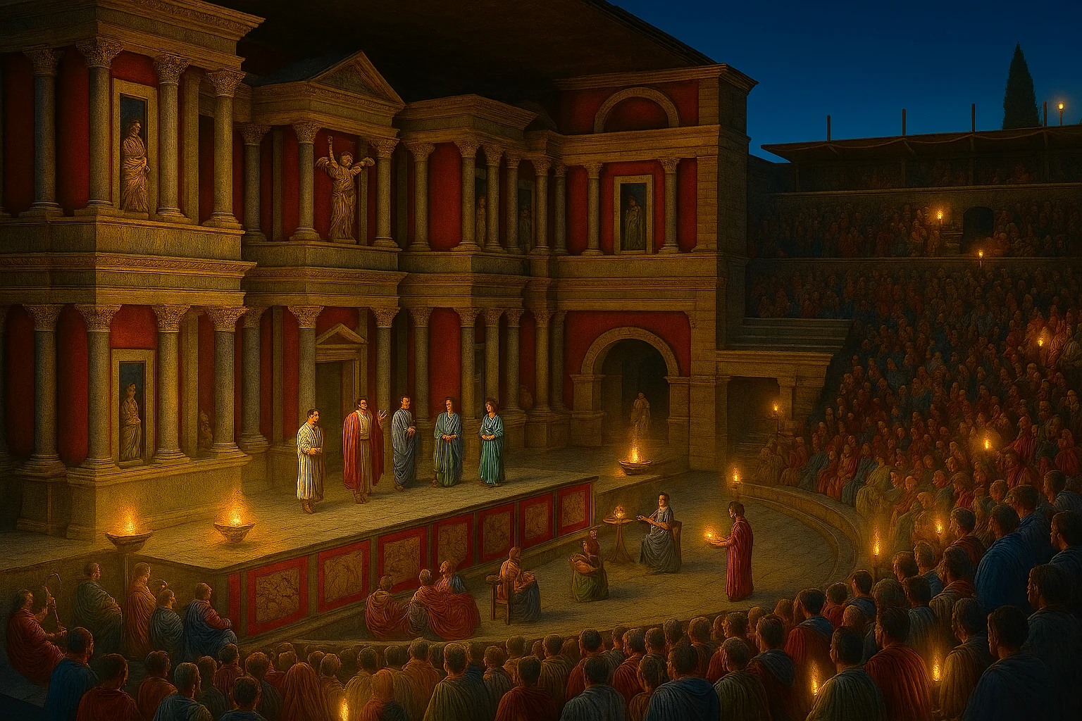 Recreating a performance in a Roman theater. picture 1 of 1