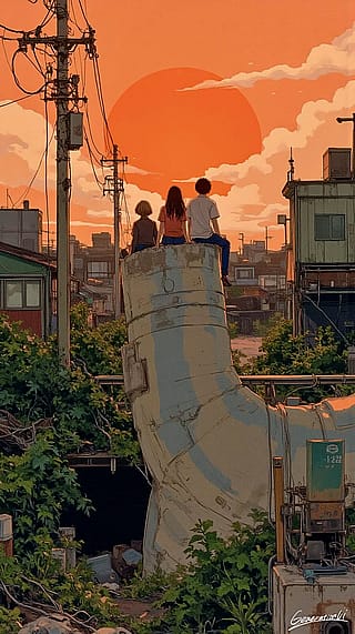 Beneath the Orange Sky / Phone Wallpaper Archives'