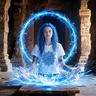 "Chakra Bloom of the Cosmic Meditator"'