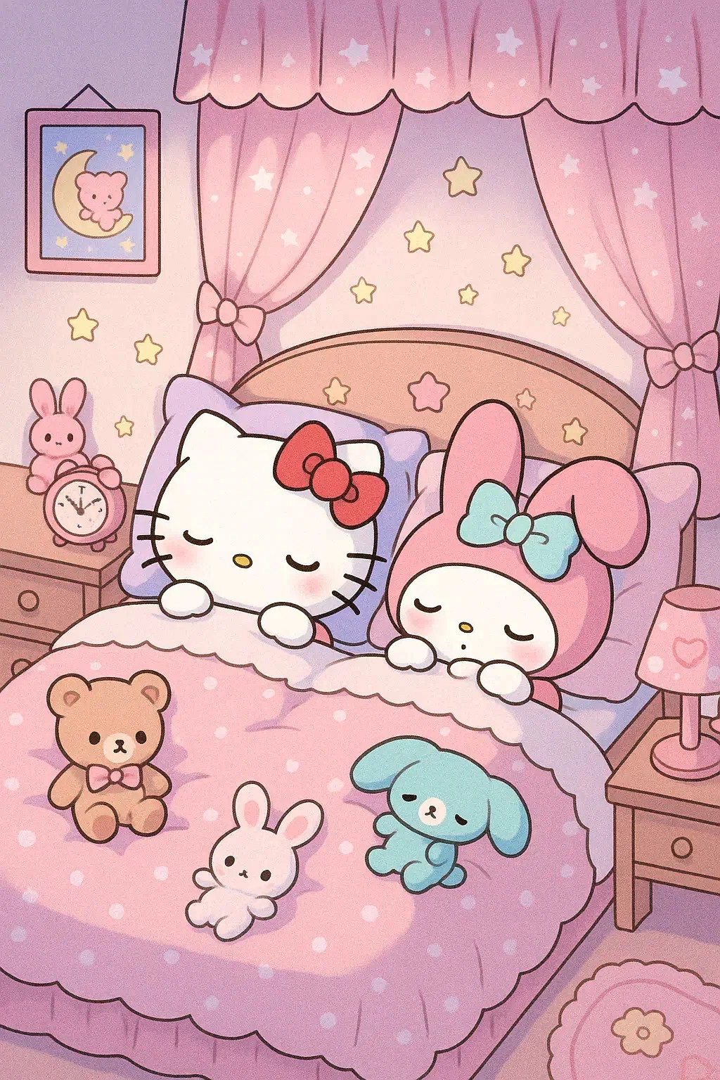 Hello Kitty and My Melody Sleeping picture 1 of 1