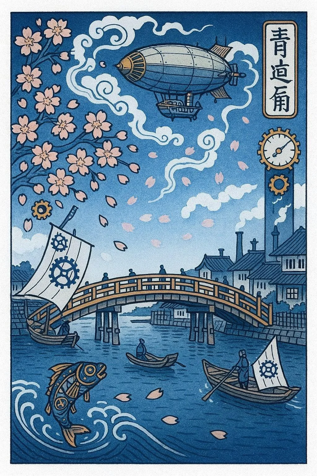 Steam Sakura over Nihonbashi picture 1 of 1