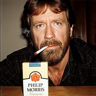 Chuck Norris Smoking a Philip Morris'