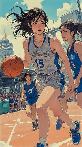 Intense Match! Streetball Girls / Phone Wallpaper Archives'