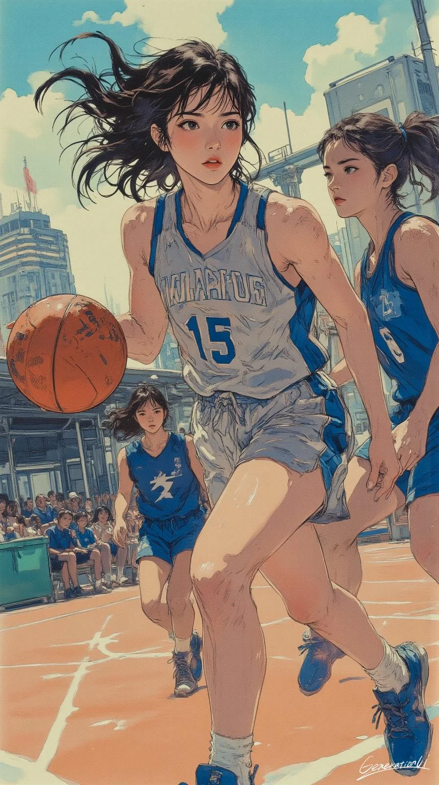 Intense Match! Streetball Girls / Phone Wallpaper Archives picture 1 of 1