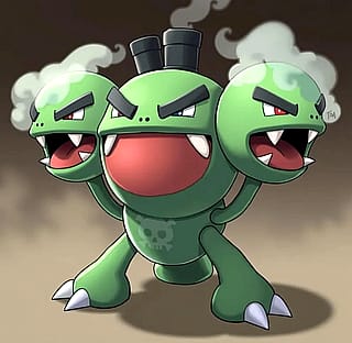 Poisonous triple head creature'