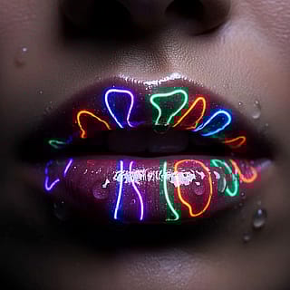 Neon lips'
