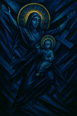 The Virgin Mary with Jesus'