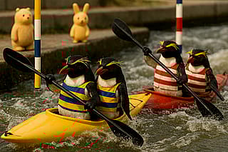 Kayak Penguin Pairs'
