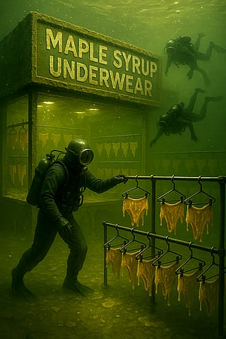 A Maple Syrup Underwear Store located in a lake of Acid'