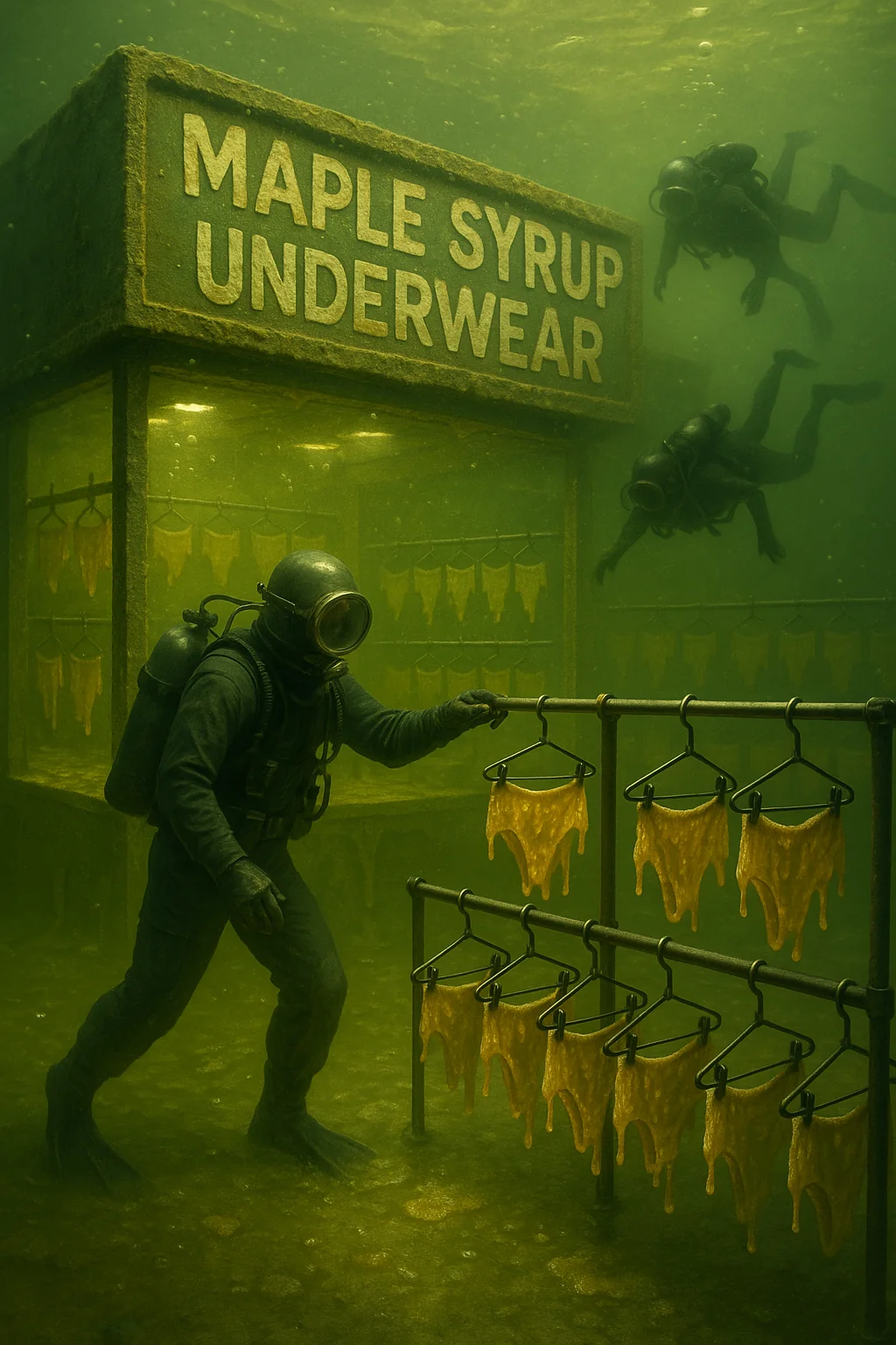 A Maple Syrup Underwear Store located in a lake of Acid picture 1 of 1